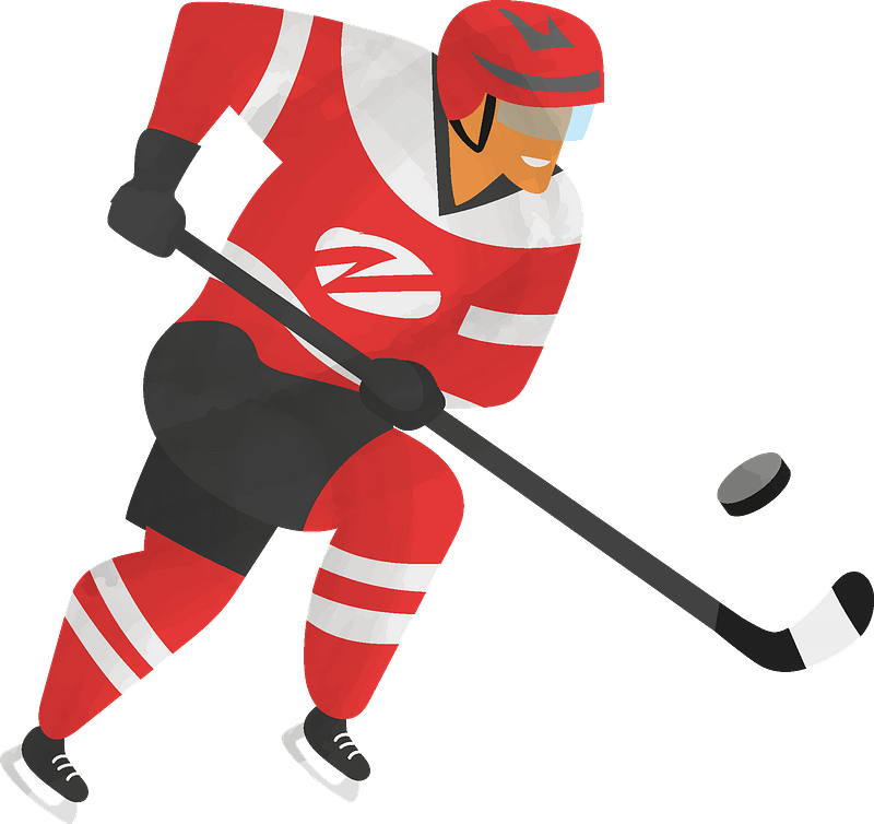 Hoсkey player clipart