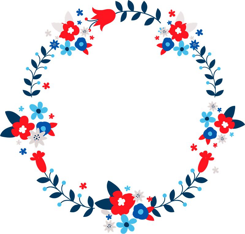 Floral wreath clipart