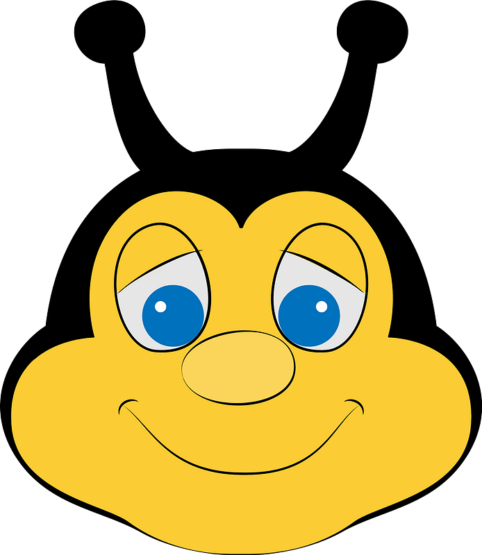 Bee face clipart. Free download transparent .PNG | Creazilla