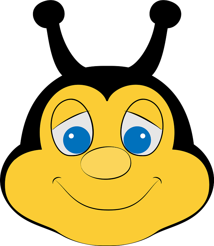 Cara de abeja clipart