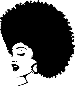 Woman with afro hairstyle clipart. Free download transparent .PNG