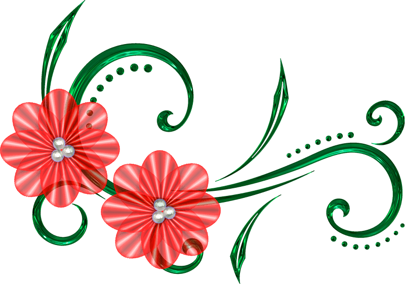 Stylized flowers clipart