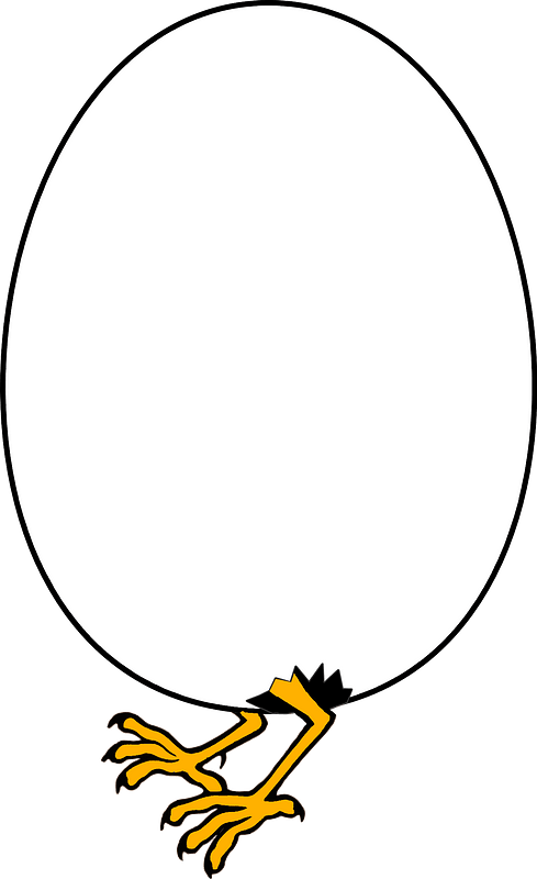 Baby chick hatching clipart