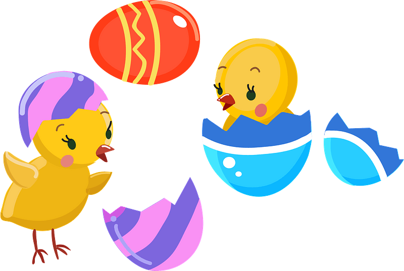 Easter chicks clipart