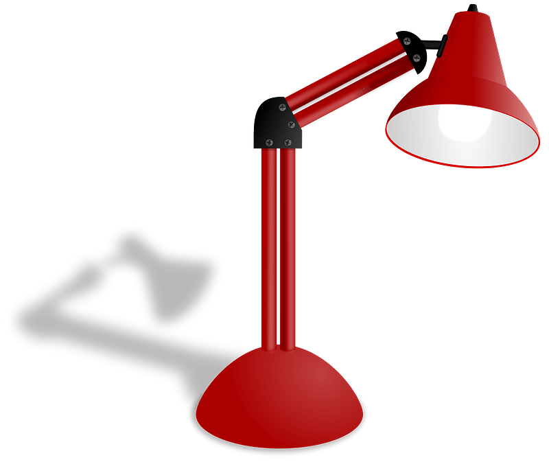 Red Desk Lamp clipart. Free download transparent .PNG Creazilla