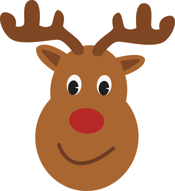 Printable Reindeer Face