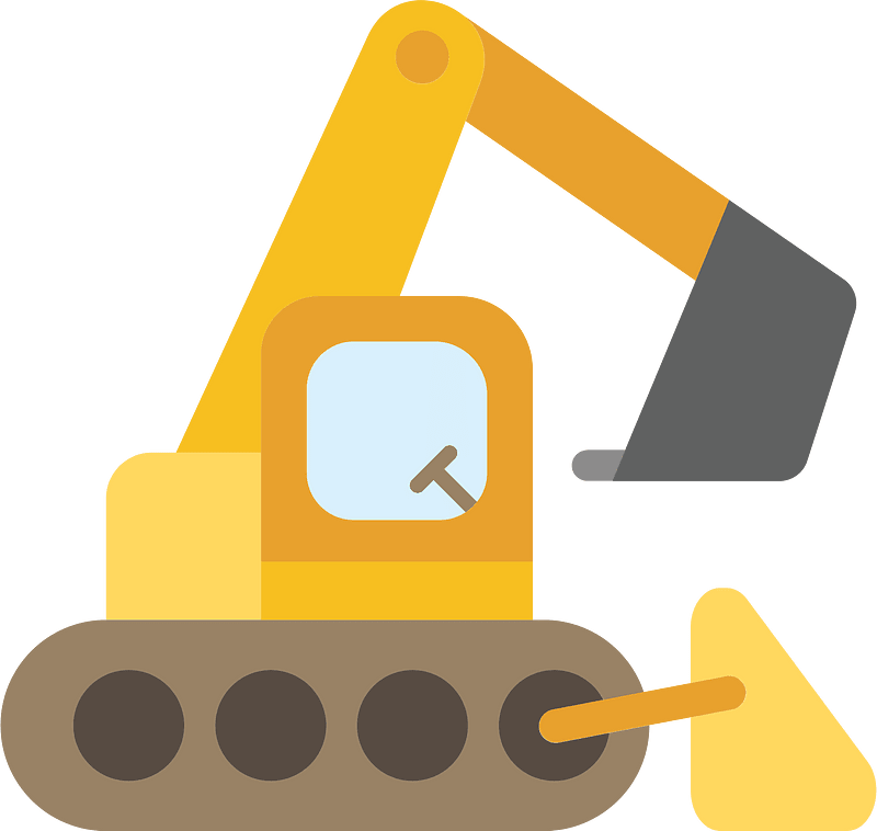Backhoe clipart. Free download transparent .PNG Creazilla