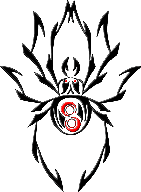 Stylized black widow clipart. Free download transparent .PNG | Creazilla