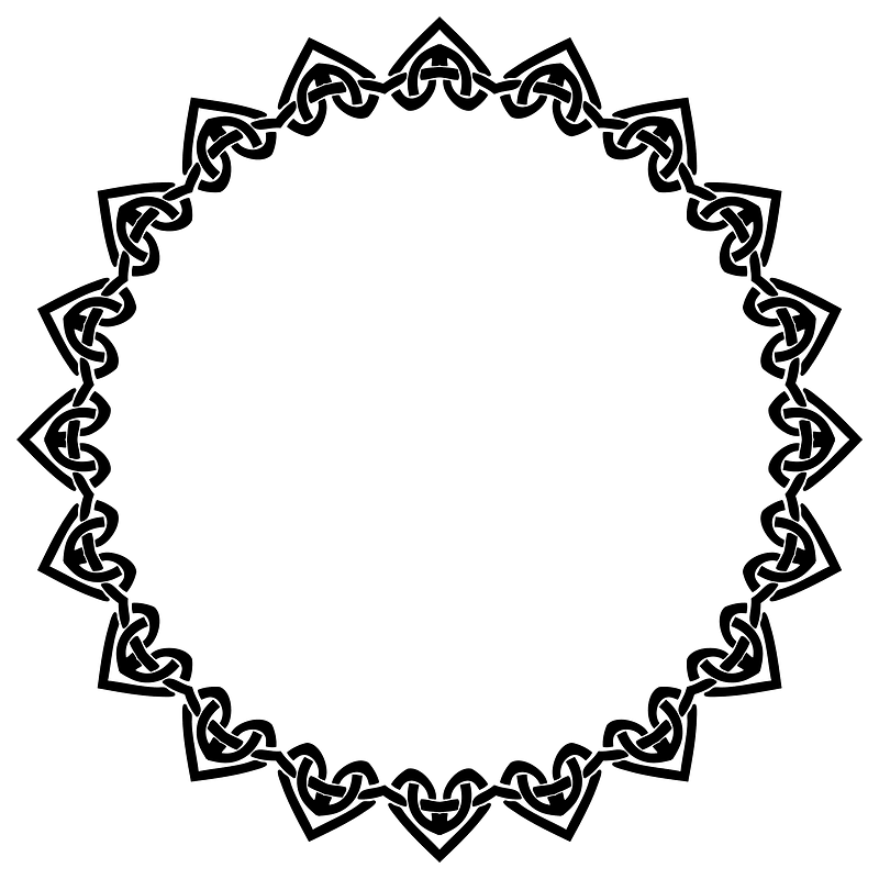 Celtic Knot Line Art Frame clipart. Free download transparent .PNG