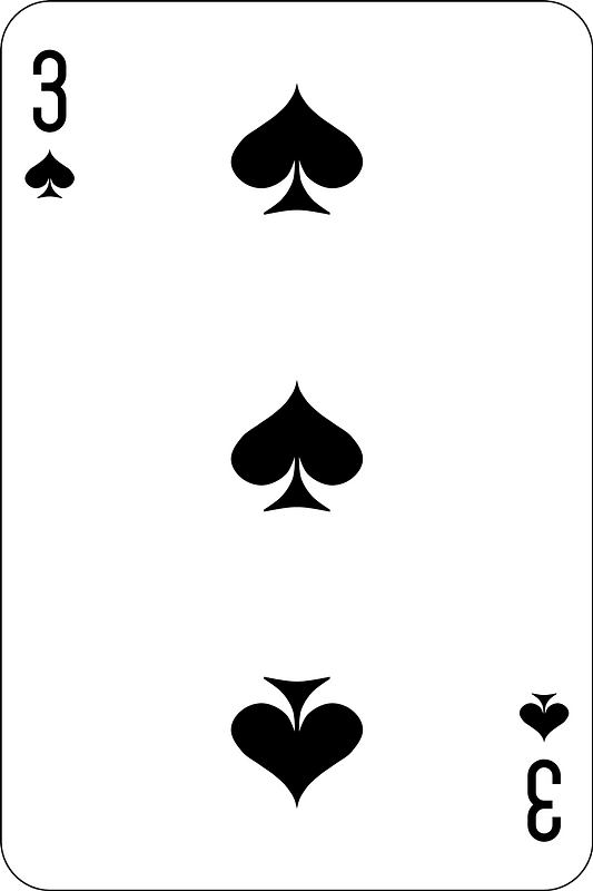 Three of Spades clipart. Free download transparent .PNG Creazilla