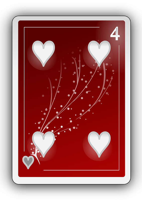 Клипарт Four of Hearts