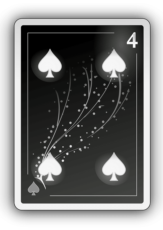 Four of Spades clipart. Free download transparent .PNG Creazilla