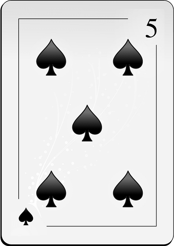 Five of Spades clipart. Free download transparent .PNG | Creazilla