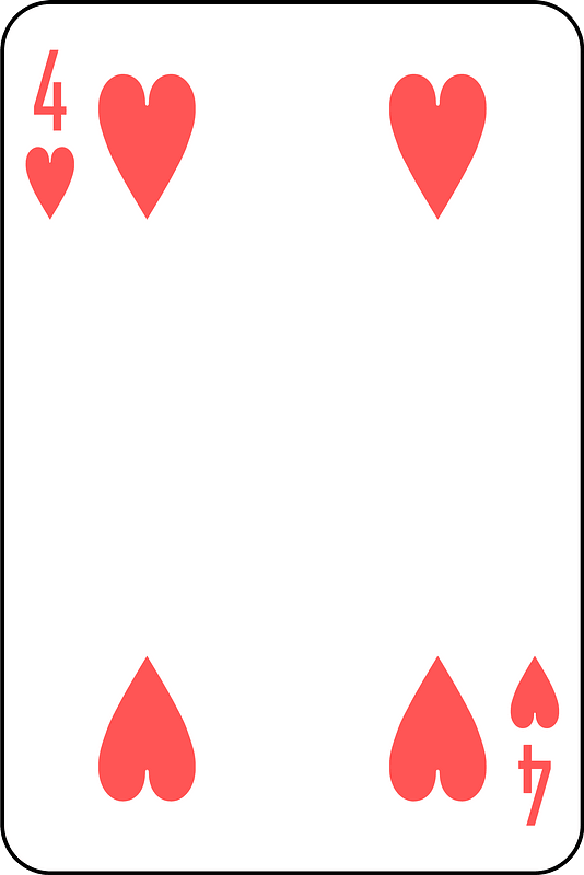 Four of Hearts clipart