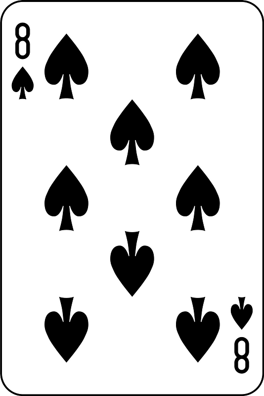 Eight of Spades clipart. Free download transparent .PNG Creazilla