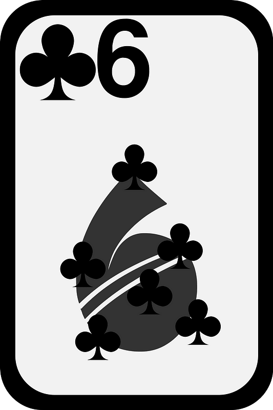 Six of Clubs clipart. Free download transparent .PNG | Creazilla