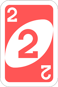 Red 2 card clipart