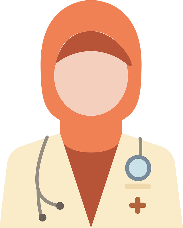 Hijab doctor clipart