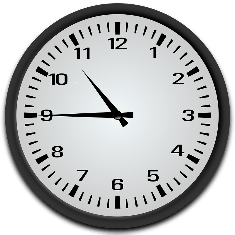 Quarter to 11 clipart. Free download transparent .PNG Creazilla