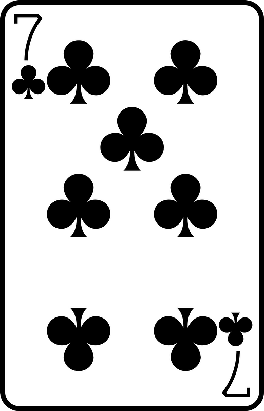 Seven of Clubs clipart. Free download transparent .PNG Creazilla