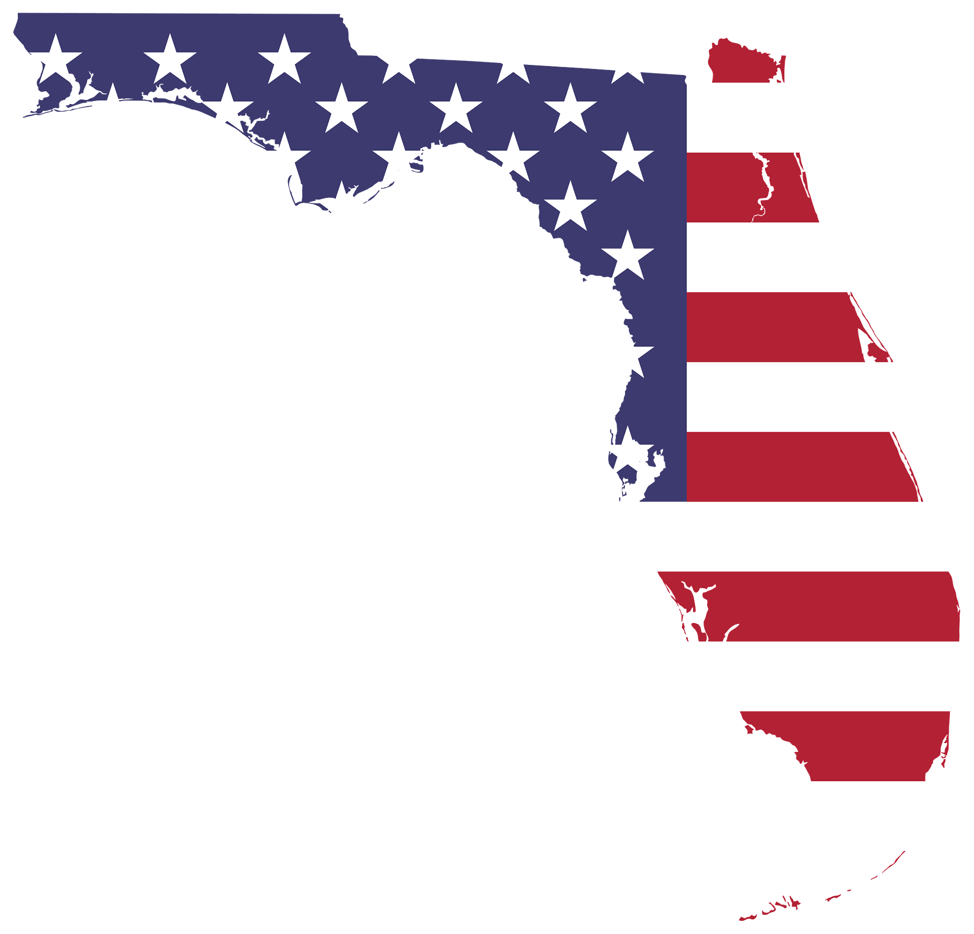 Florida America Flag Map Clipart Free Download Transparent Png Creazilla