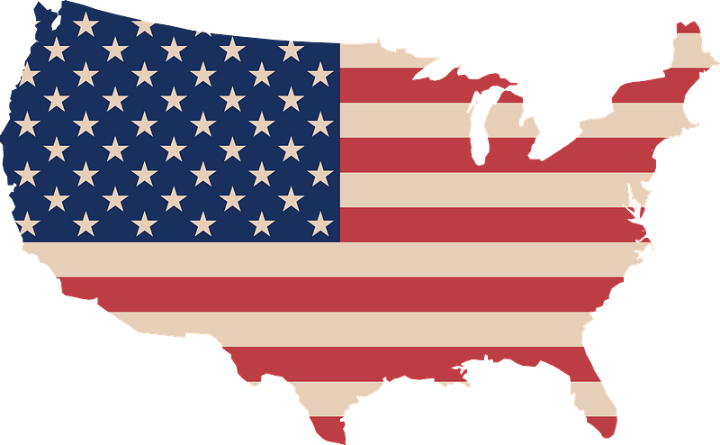 USA Map and Flag clipart