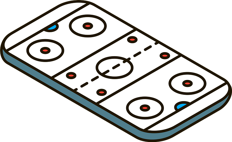 Ice hockey rink clipart