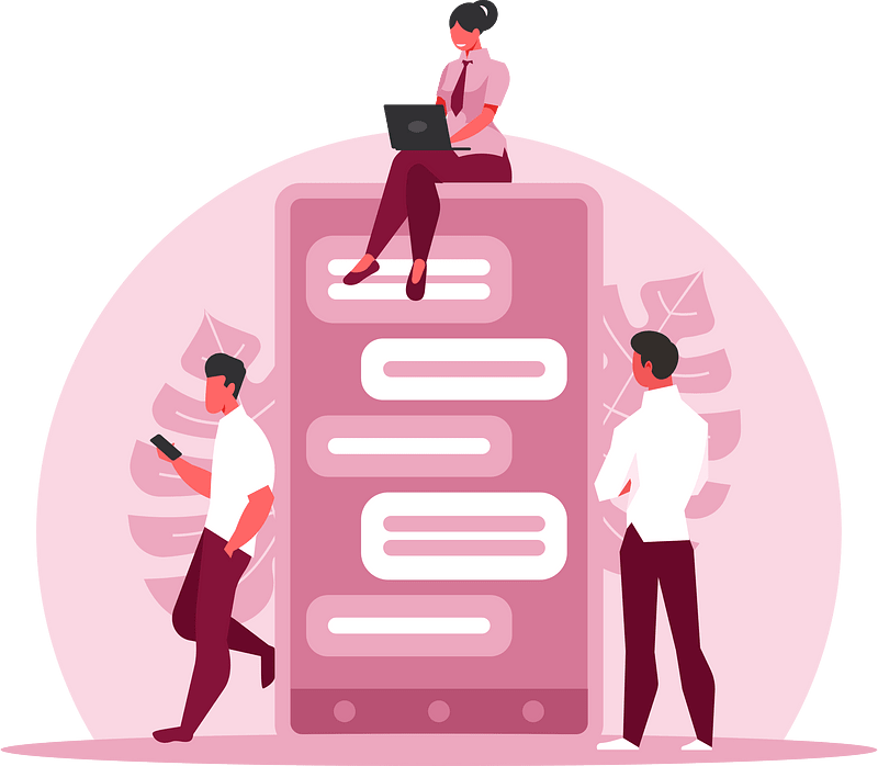 Smartphone chatting and messaging clipart. Free download transparent