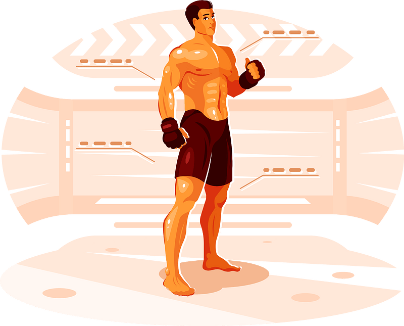 MMA fighter clipart. Free download transparent .PNG | Creazilla