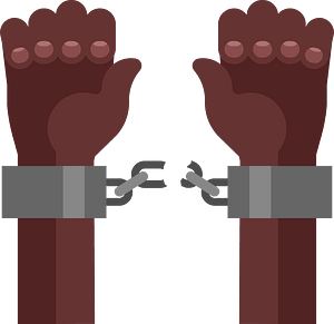 Black hands shackles clipart. Free download transparent .PNG | Creazilla