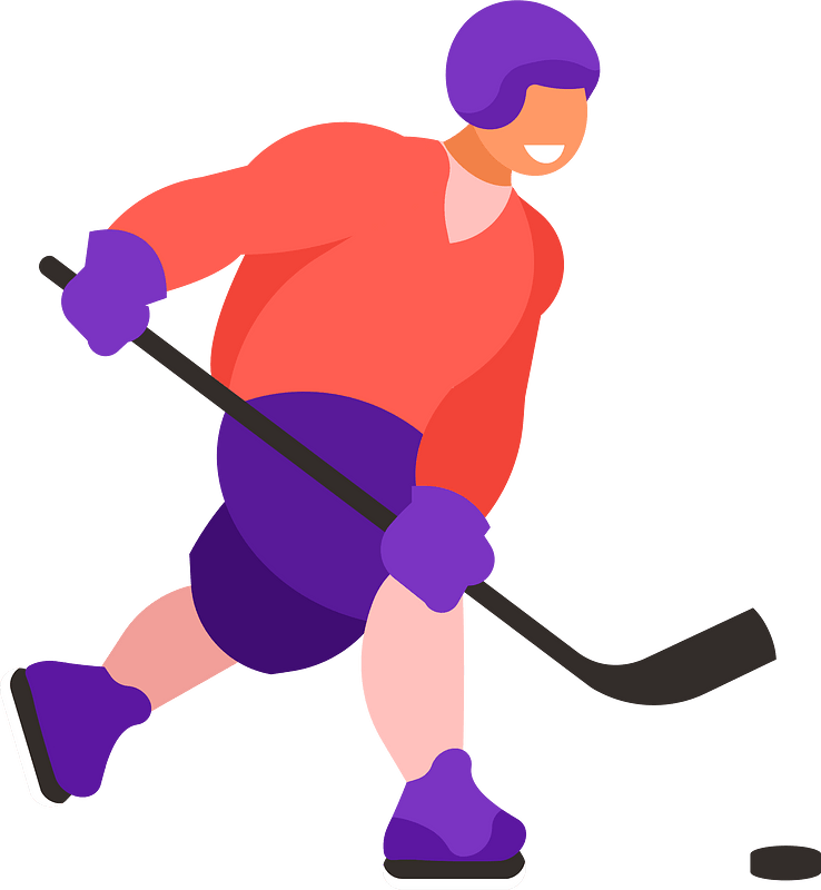 Hockey player vector klipart