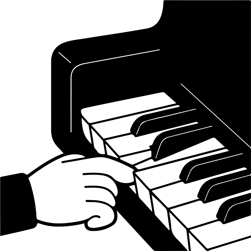 Finger on a Piano Key clipart. Free download transparent .PNG Creazilla