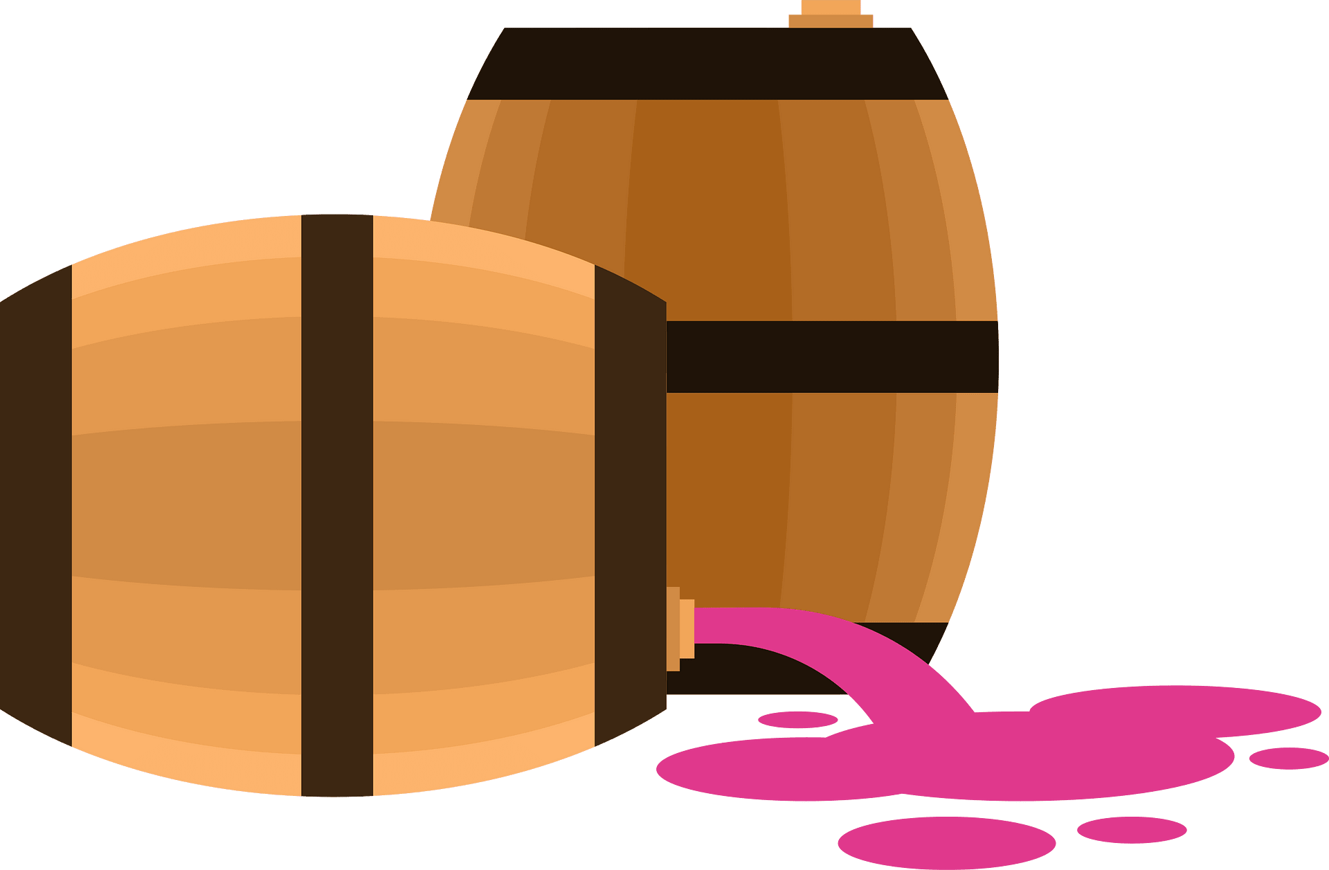 Barrels with red wine clipart. Free download transparent .PNG Creazilla