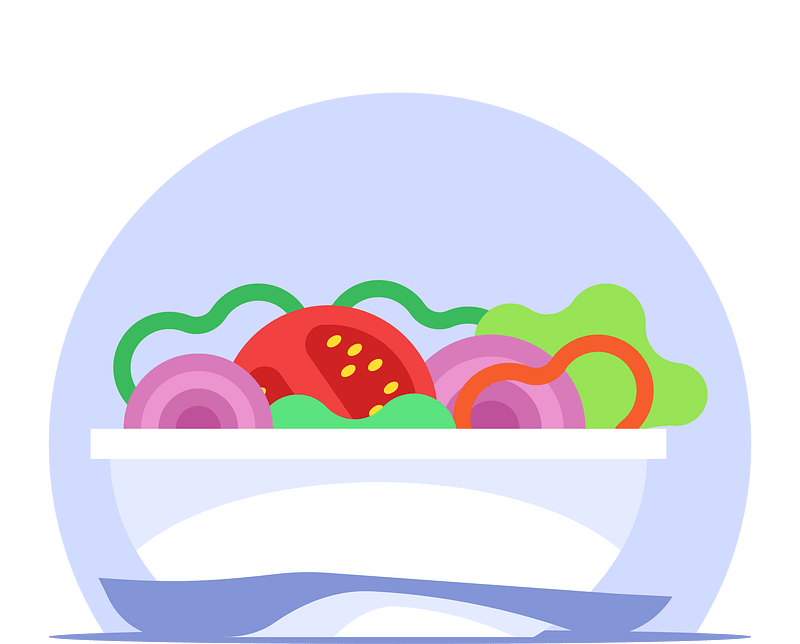 Salad in a bowl clipart