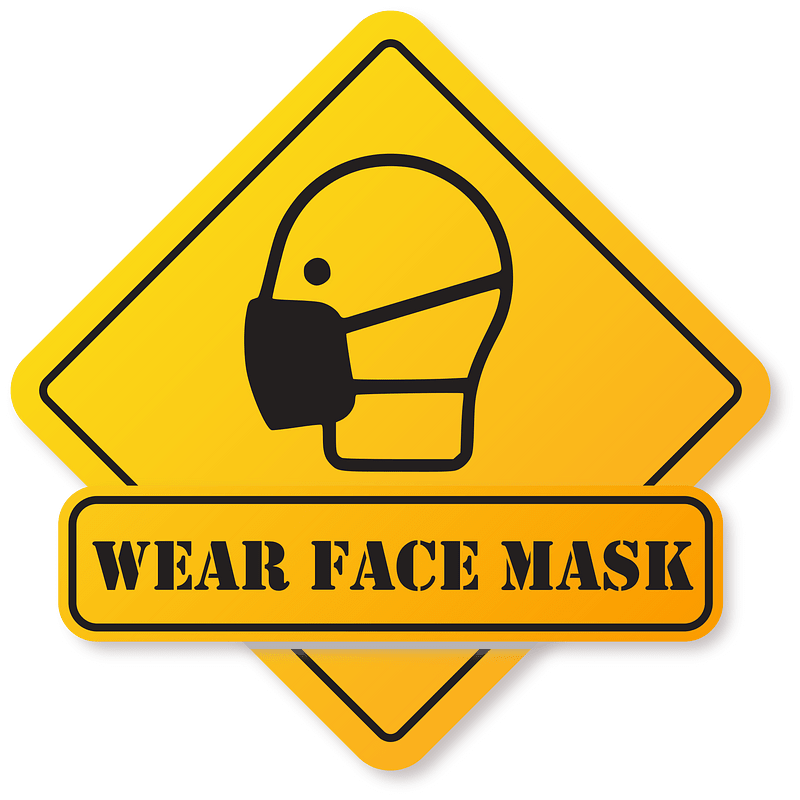 Wear face mask sign clipart. Free download transparent .PNG Creazilla