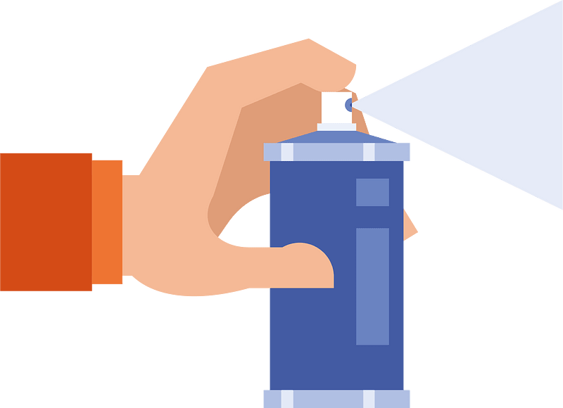 Spray paint can in hand clipart. Free download transparent .PNG Creazilla