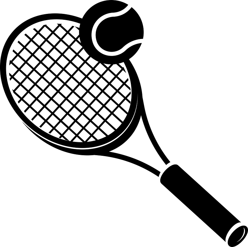 Tennis racket silhouette clipart. Free download transparent .PNG
