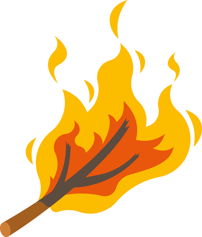 Burning tree branch clipart. Free download transparent .PNG Creazilla