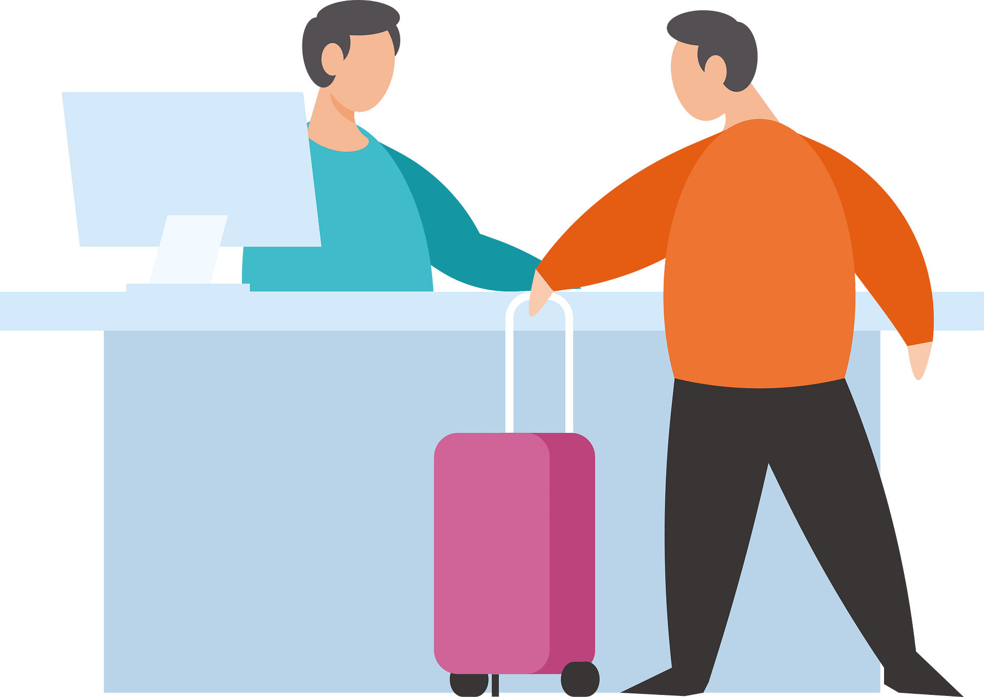 Airport check-in clipart. Free download transparent .PNG | Creazilla