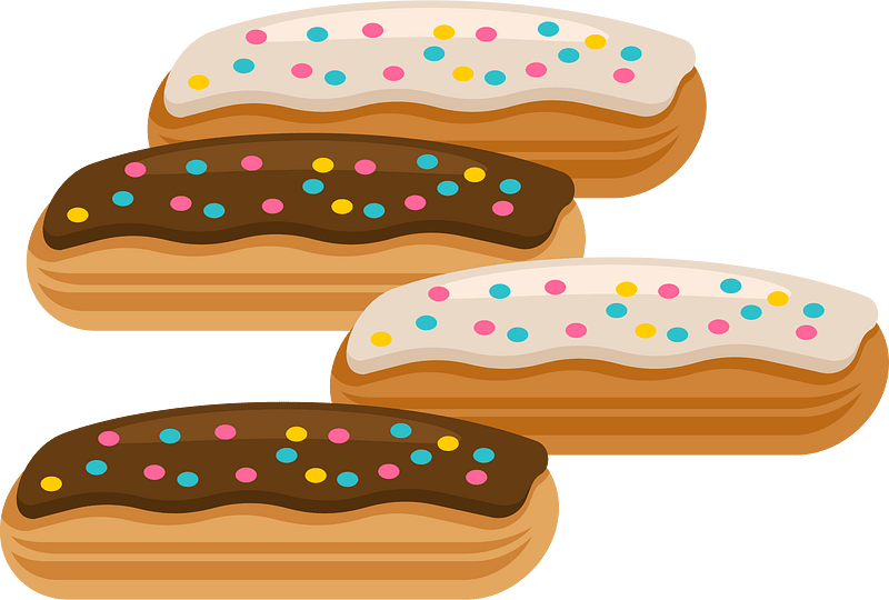 Chocolate eclairs clipart. Free download transparent .PNG Creazilla