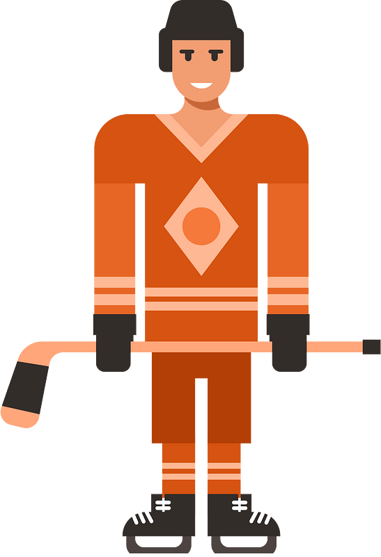 Hockey player clipart