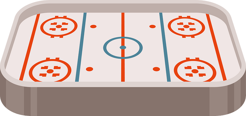 Ice hockey rink clipart