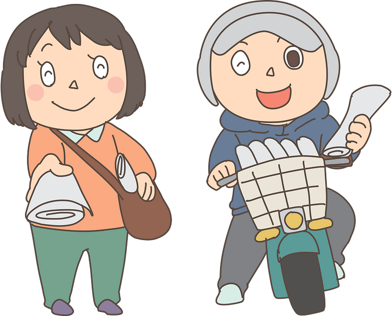 Newspaper Delivery Worker clipart. Free download transparent .PNG