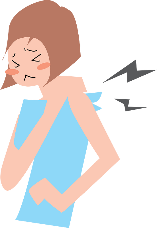 Woman Feels Tension in Her Neck clipart. Free download transparent .PNG