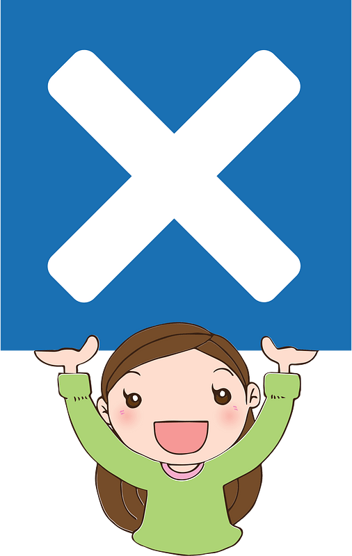 Girl with a Cross X clipart. Free download transparent .PNG Creazilla
