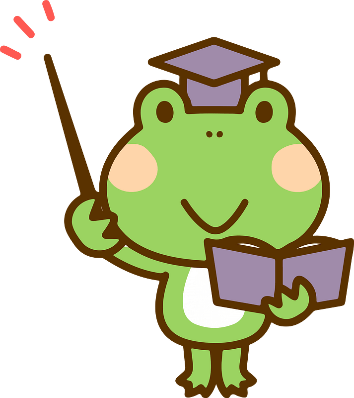Frog Teacher clipart. Free download transparent .PNG | Creazilla