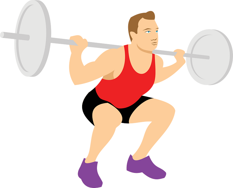 Barbell Squat Training clipart. Free download transparent .PNG Creazilla