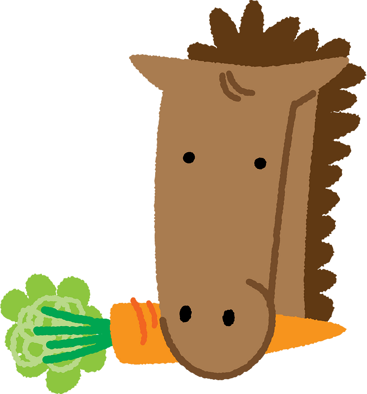 Horse Eats Carrot clipart. Free download transparent .PNG Creazilla