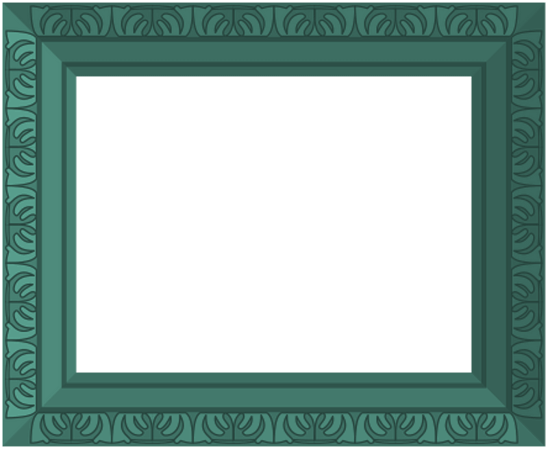 Green ornamental frame clipart. Free download transparent .PNG Creazilla