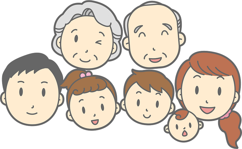 Family Faces clipart. Free download transparent .PNG | Creazilla